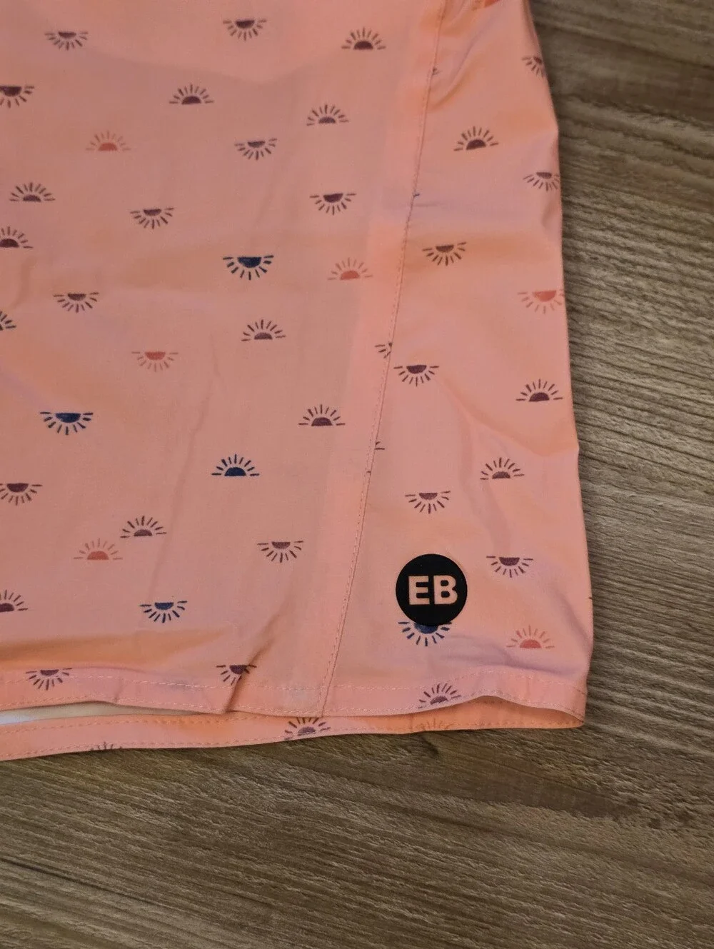🔹️NWT Eddie Bauer Coral Neon Sun Print Quick Dry Swim Shorts Men's XLarge